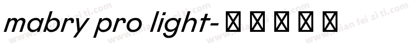 mabry pro light字体转换